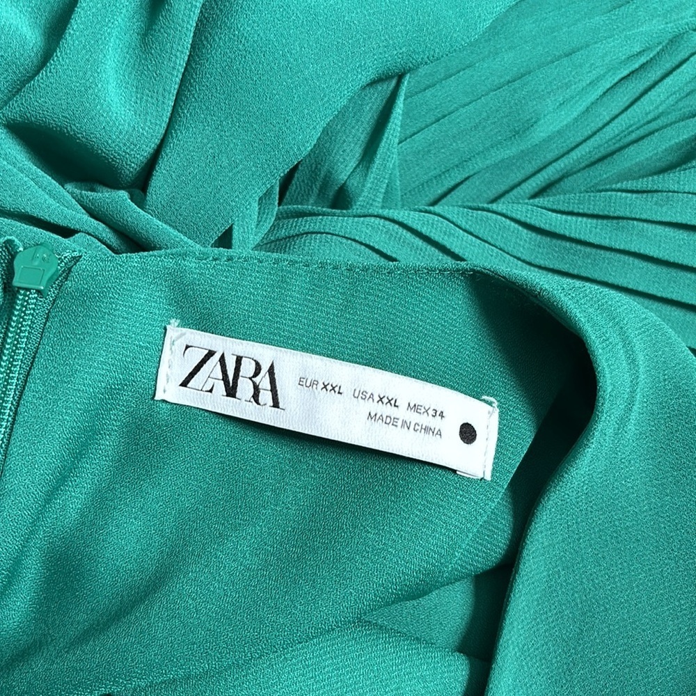 ZARA Green Pleated Jumpsuit Size XXL❗️PRICE IS FIRM❗️ - Picture 11 of 12